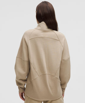 Scuba Oversized Funnel-Neck Half Zip *Long