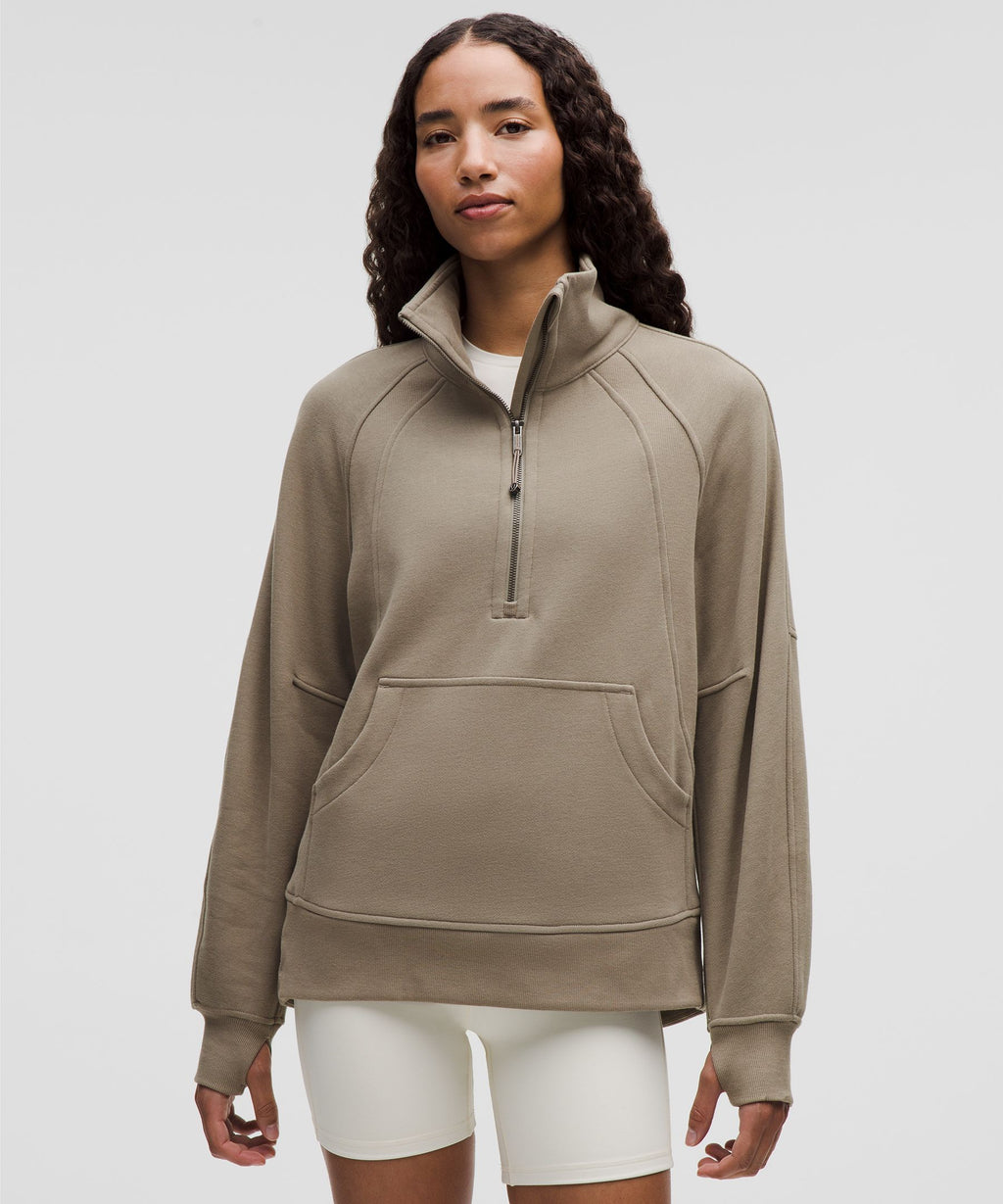 Scuba Oversized Funnel-Neck Half Zip *Long