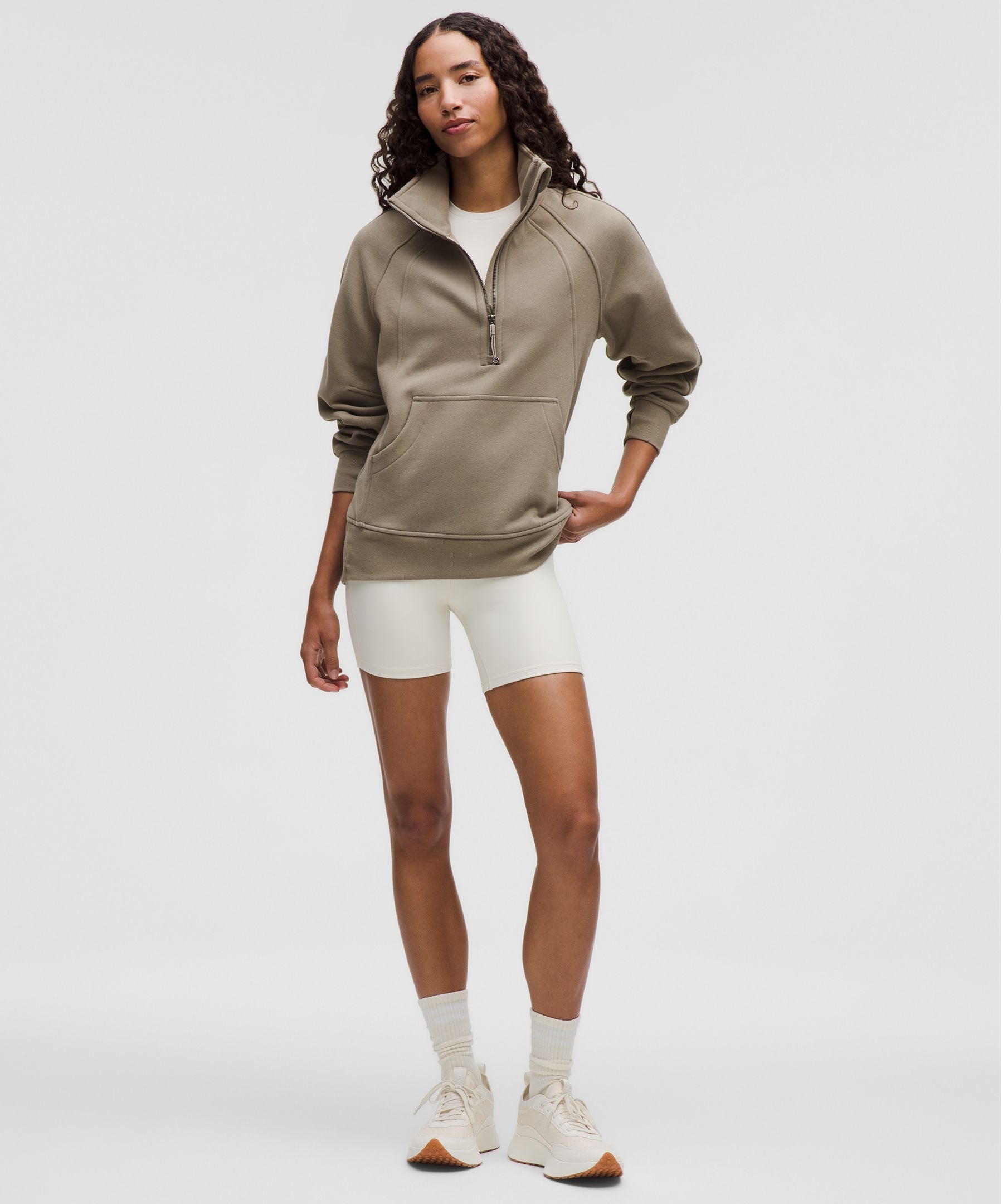 Scuba Oversized Funnel-Neck Half Zip *Long