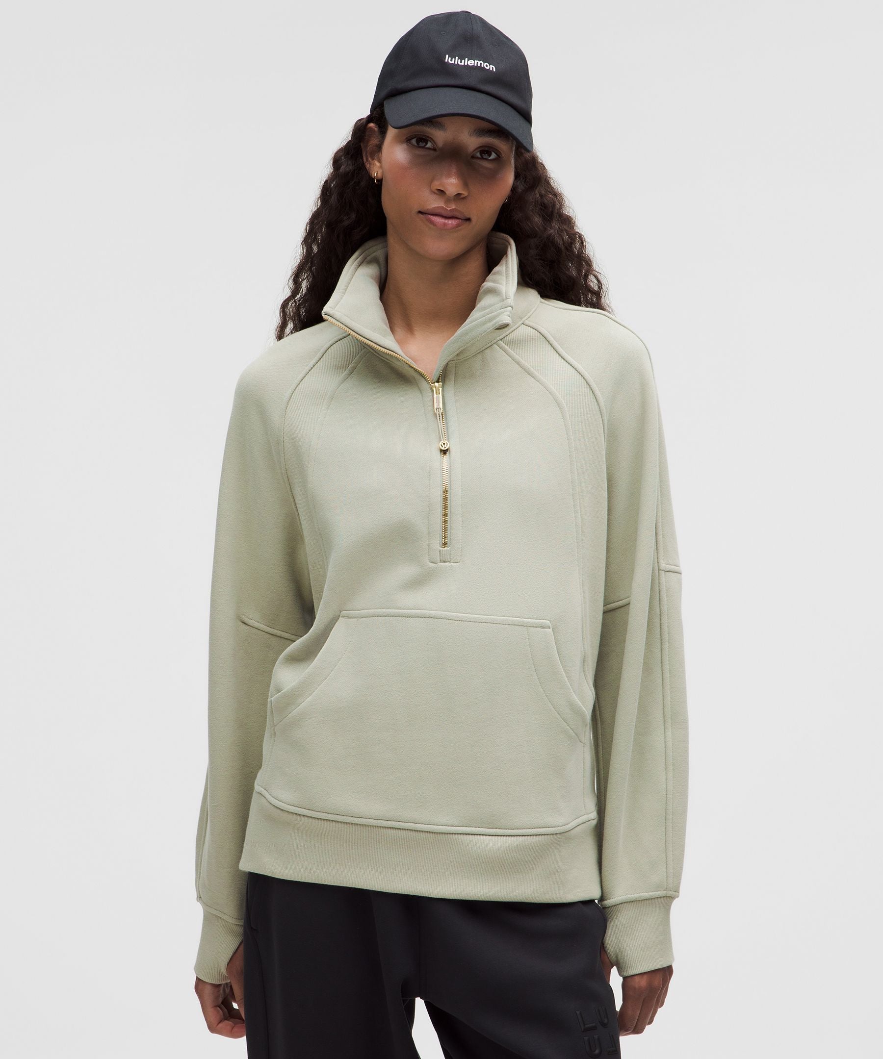 Scuba Oversized Funnel-Neck Half Zip *Long
