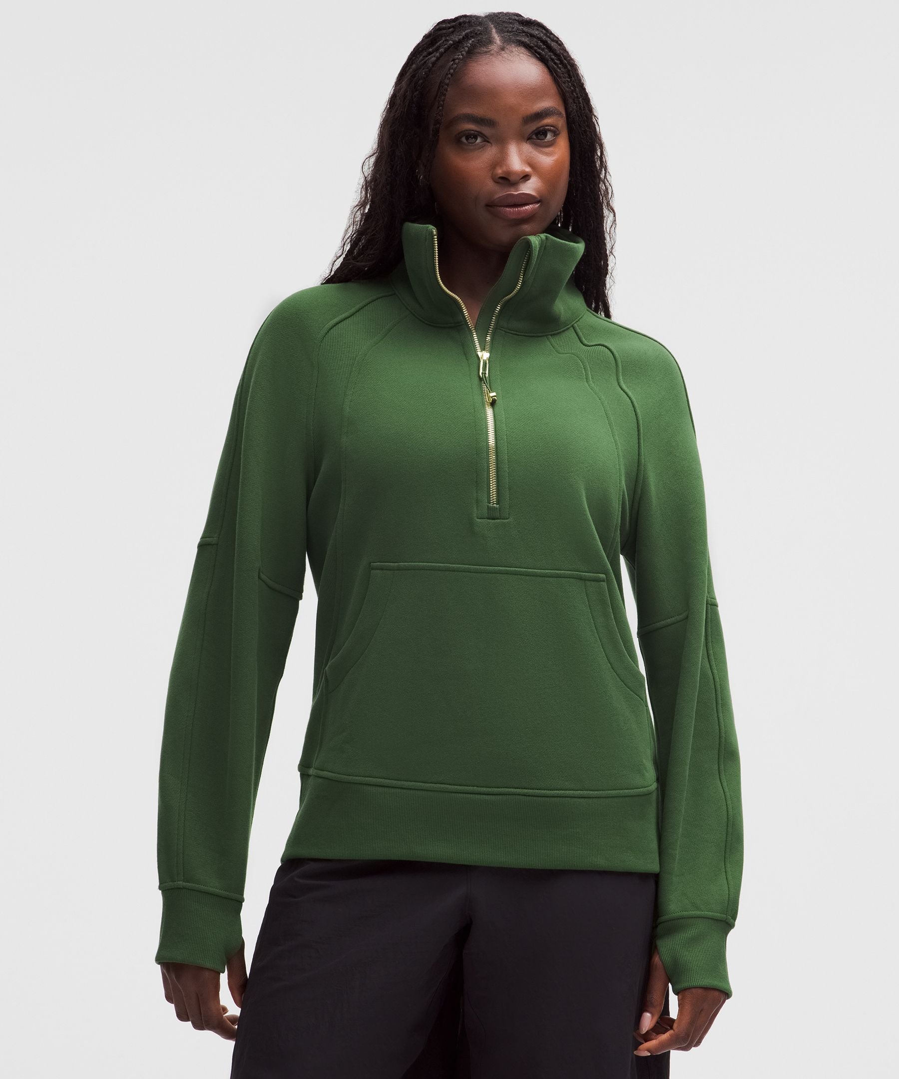 Scuba Oversized Funnel-Neck Half Zip *Long