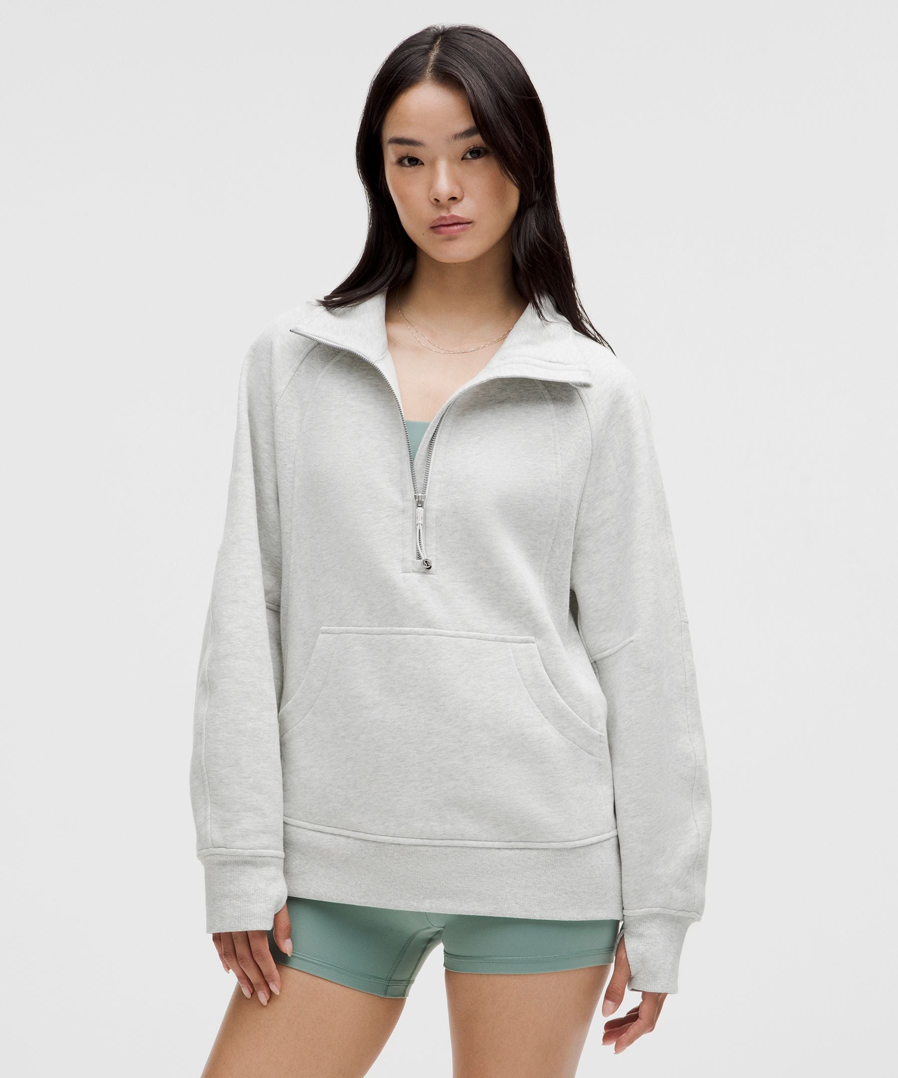Scuba Oversized Funnel-Neck Half Zip *Long