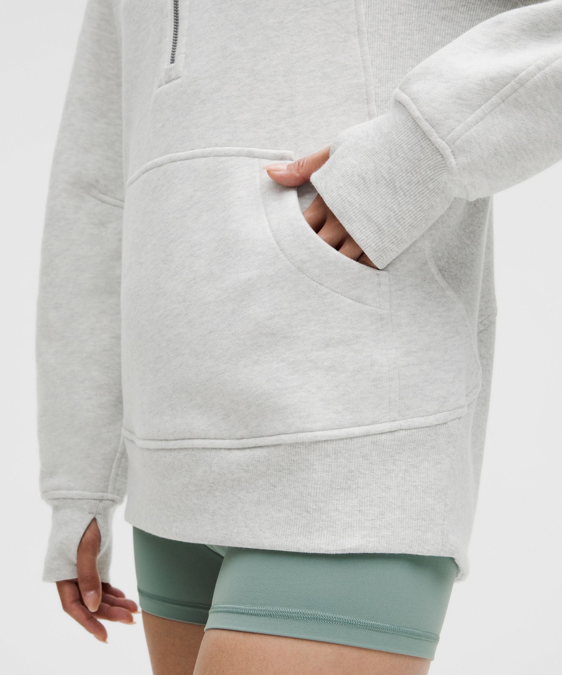 Scuba Oversized Funnel-Neck Half Zip *Long