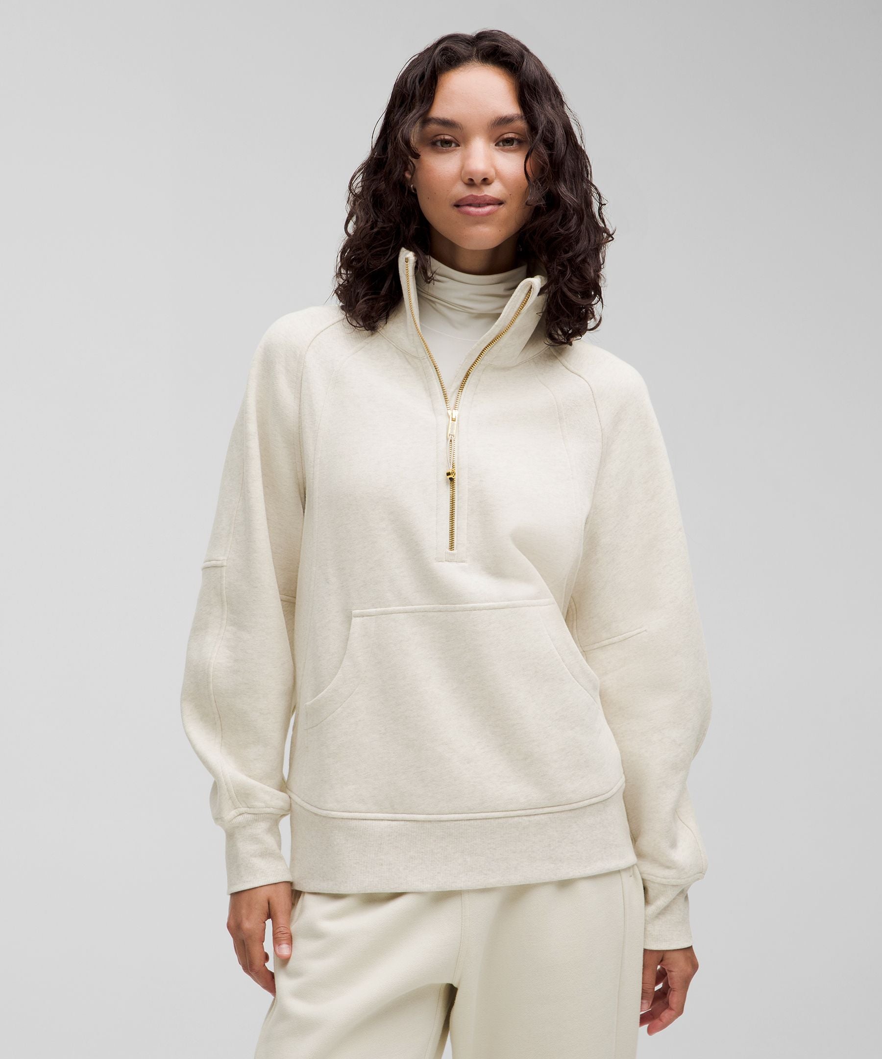 Scuba Oversized Funnel-Neck Half Zip *Long