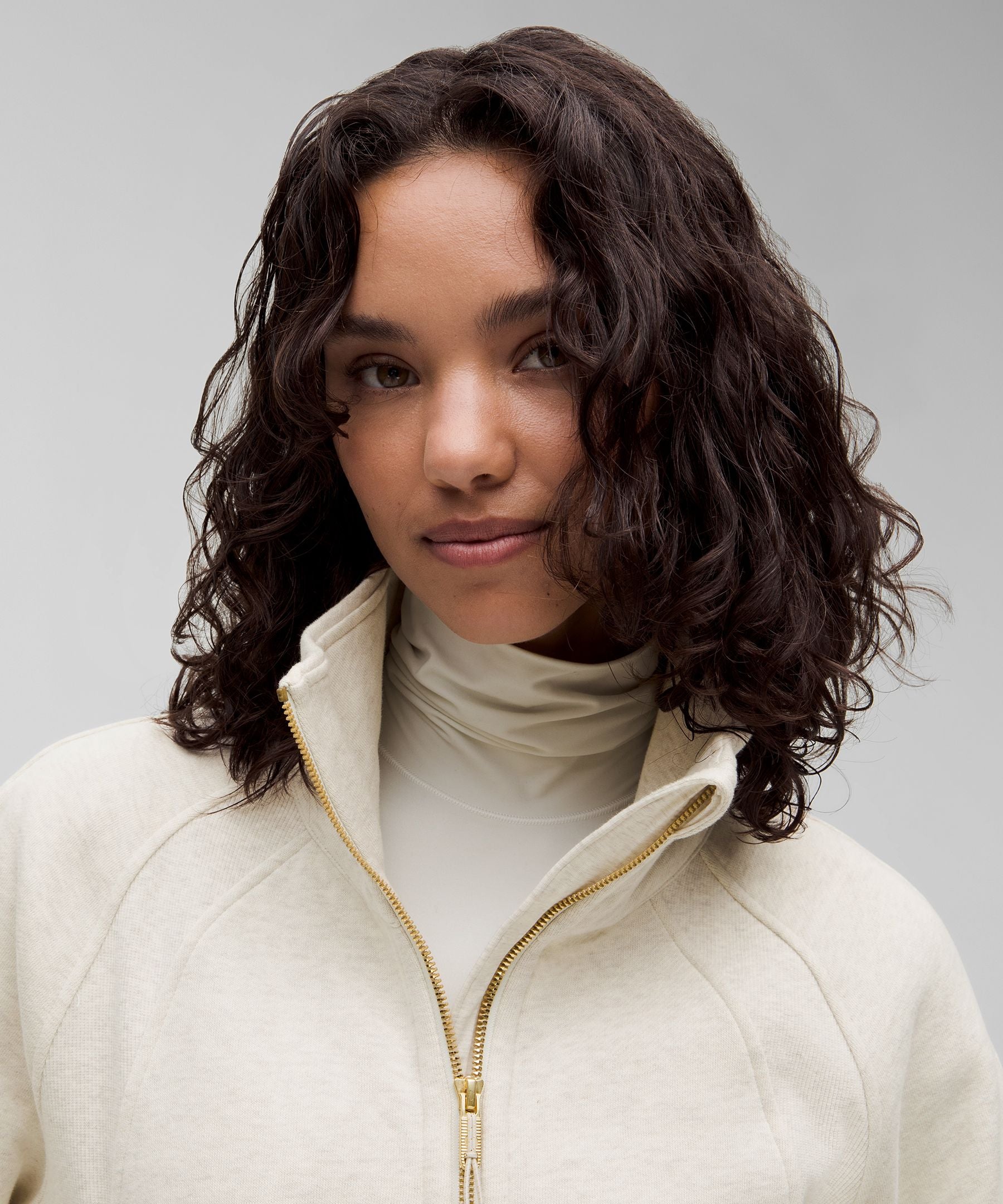 Scuba Oversized Funnel-Neck Half Zip *Long