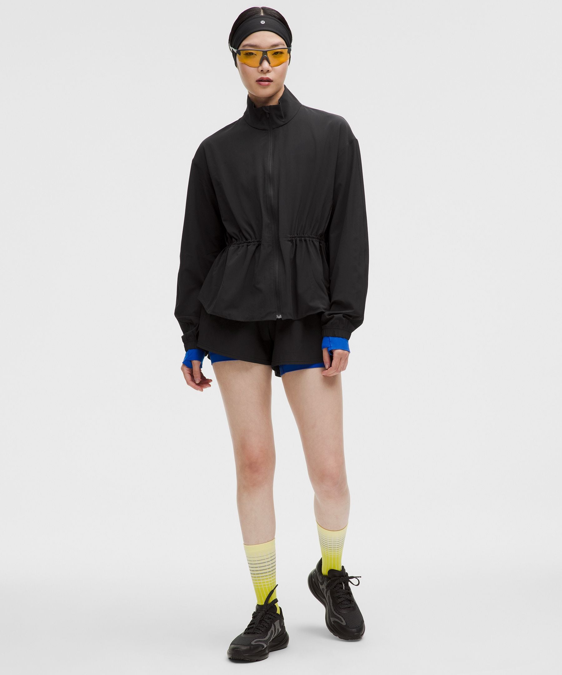 UV-Protective Cinch-Waist Running Jacket