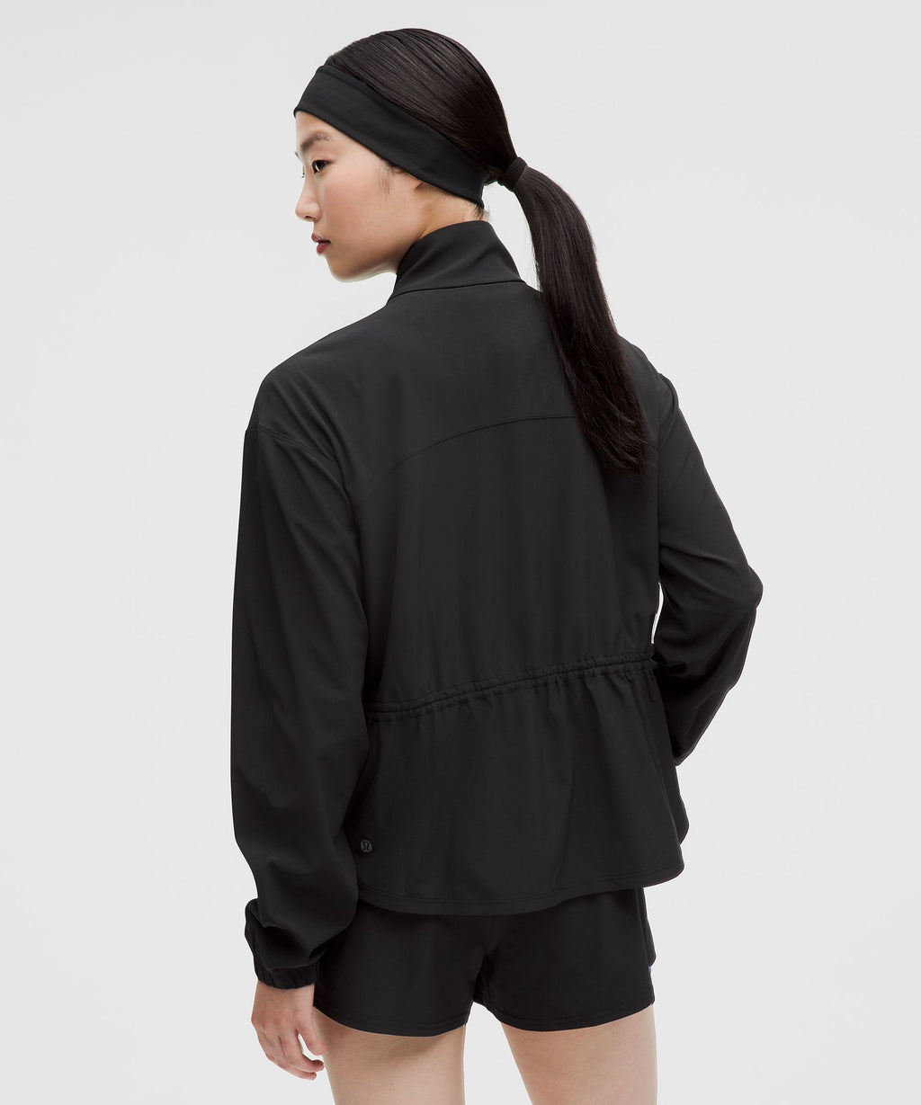 UV-Protective Cinch-Waist Running Jacket