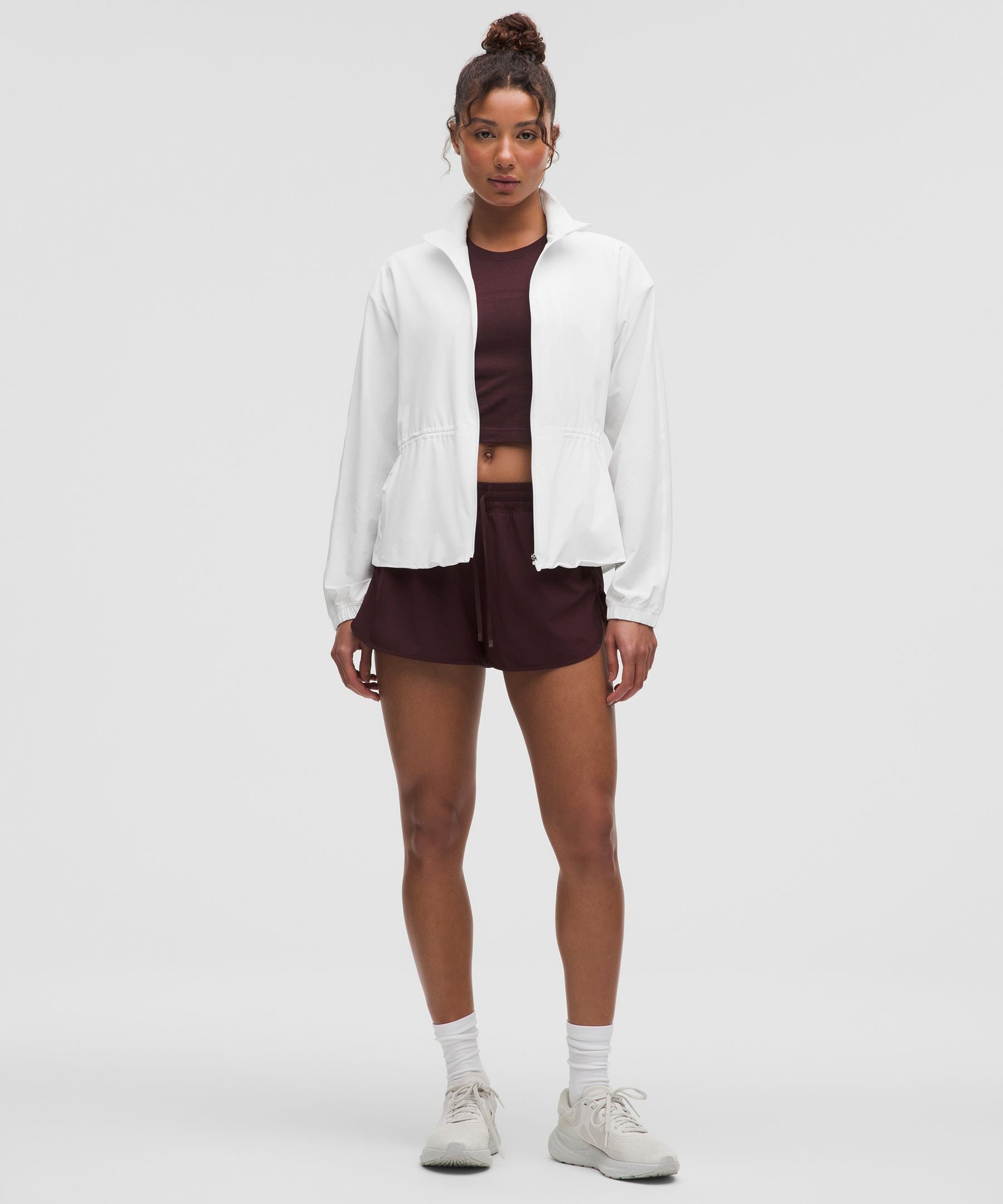 UV-Protective Cinch-Waist Running Jacket