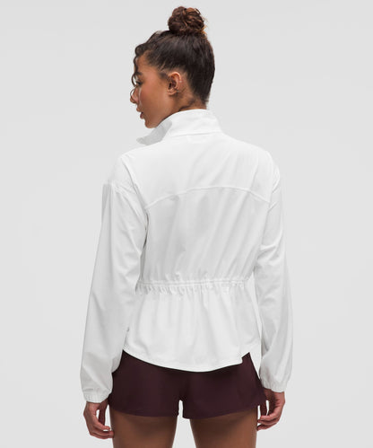 UV-Protective Cinch-Waist Running Jacket
