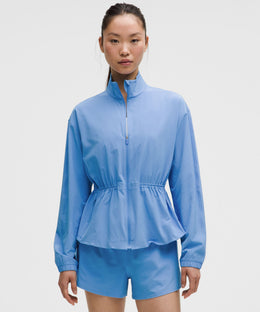 UV-Protective Cinch-Waist Running Jacket