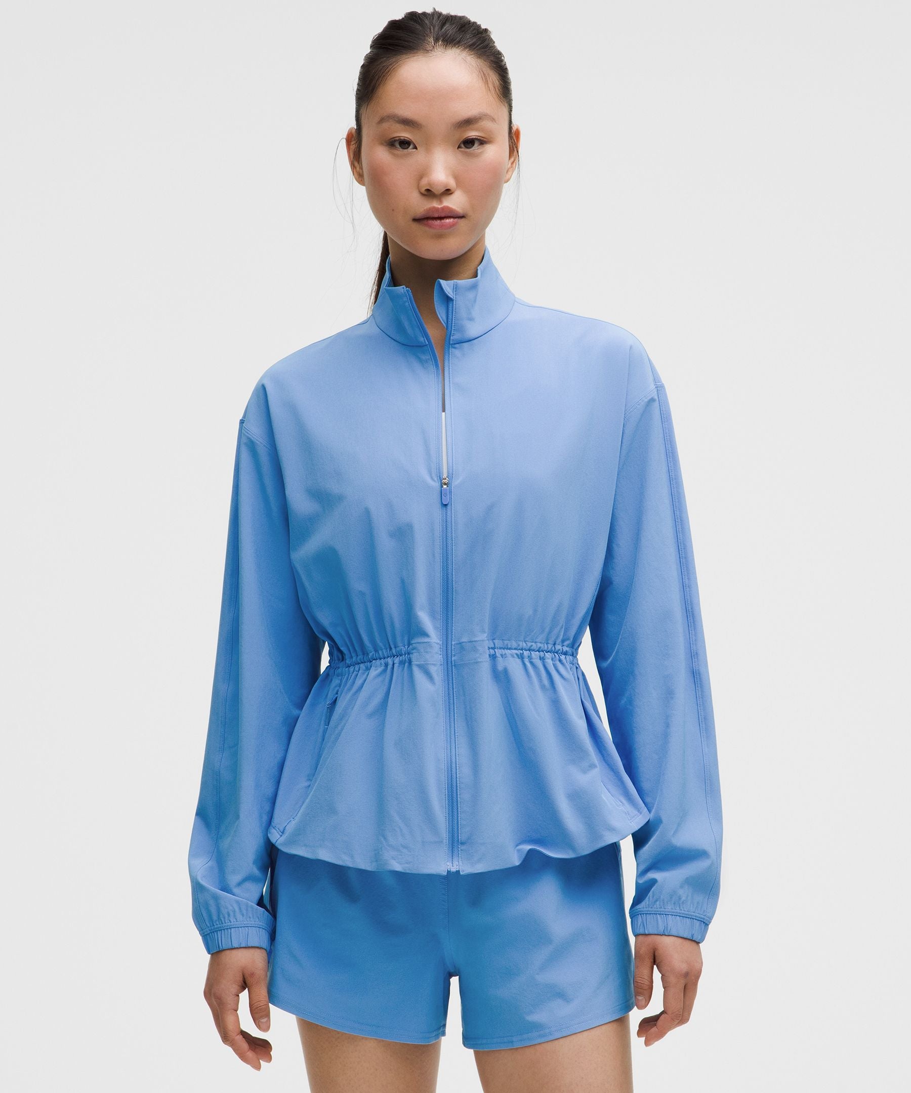 UV-Protective Cinch-Waist Running Jacket