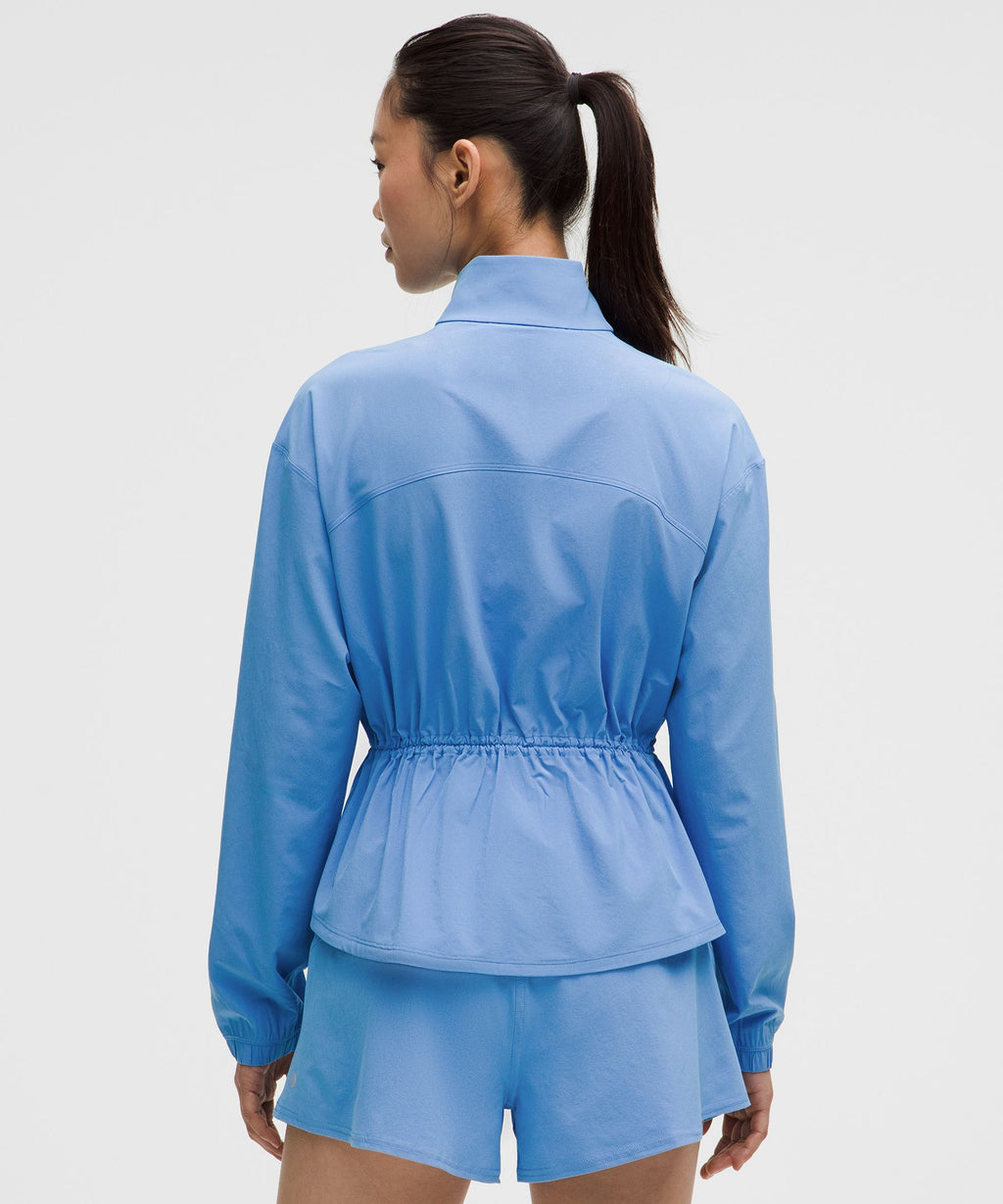 UV-Protective Cinch-Waist Running Jacket