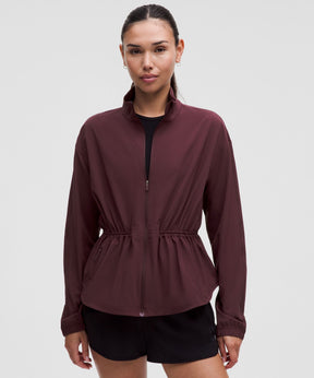 UV-Protective Cinch-Waist Running Jacket
