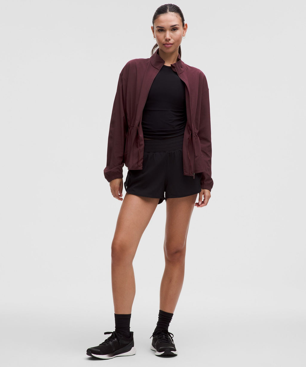 UV-Protective Cinch-Waist Running Jacket