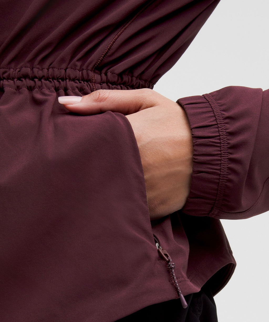 UV-Protective Cinch-Waist Running Jacket