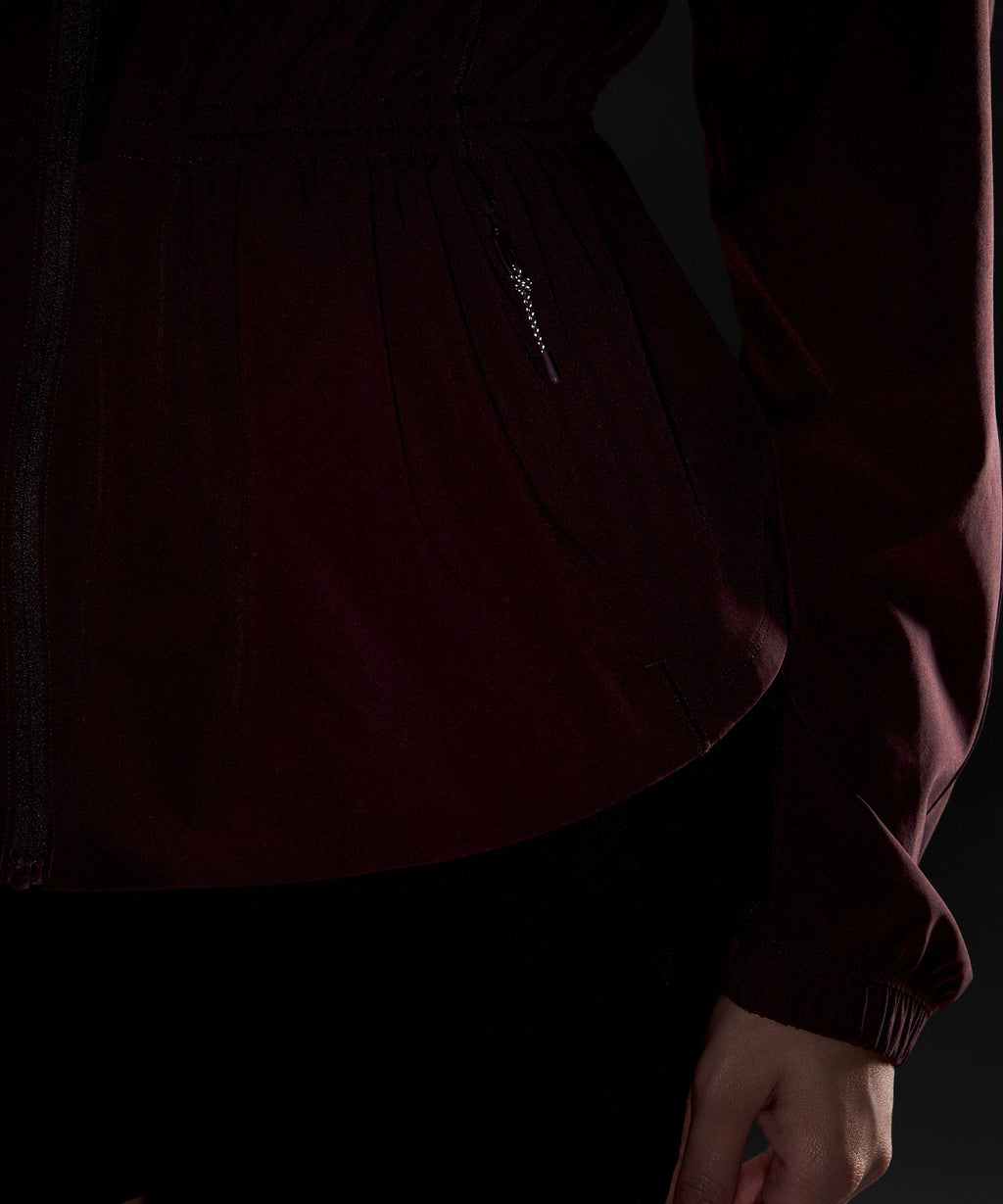 UV-Protective Cinch-Waist Running Jacket