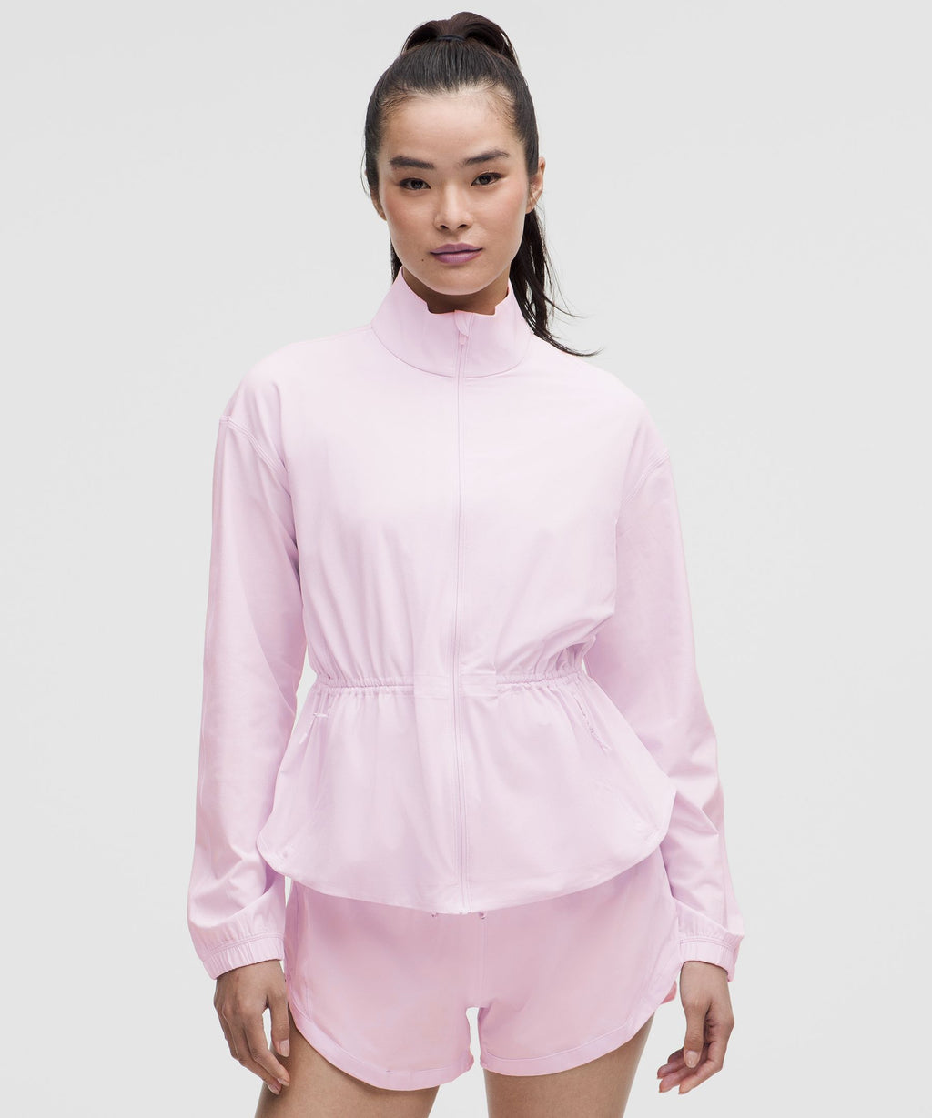 UV-Protective Cinch-Waist Running Jacket