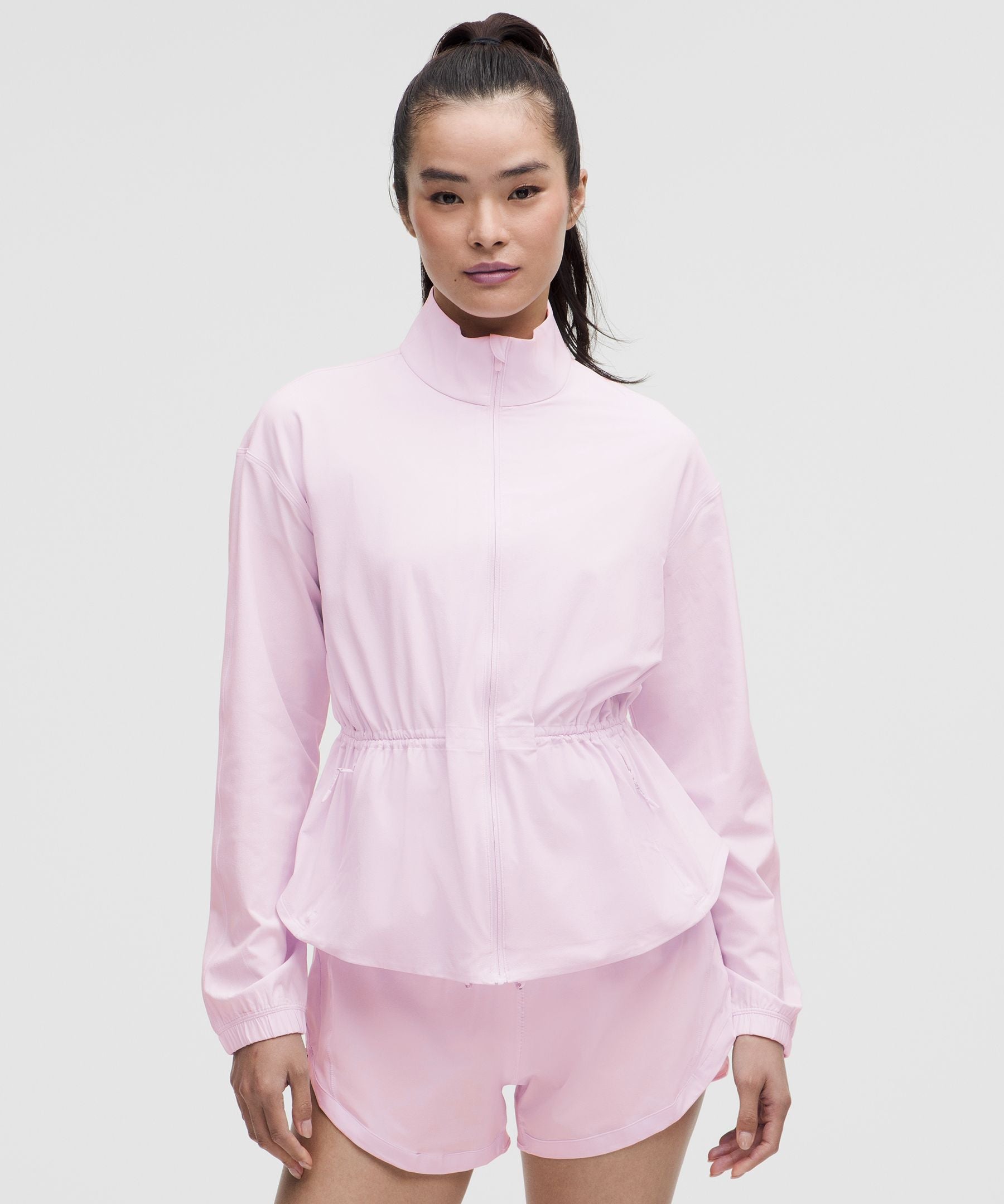 UV-Protective Cinch-Waist Running Jacket