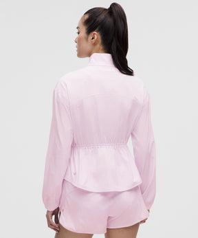 UV-Protective Cinch-Waist Running Jacket
