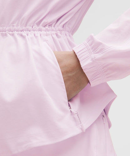 UV-Protective Cinch-Waist Running Jacket