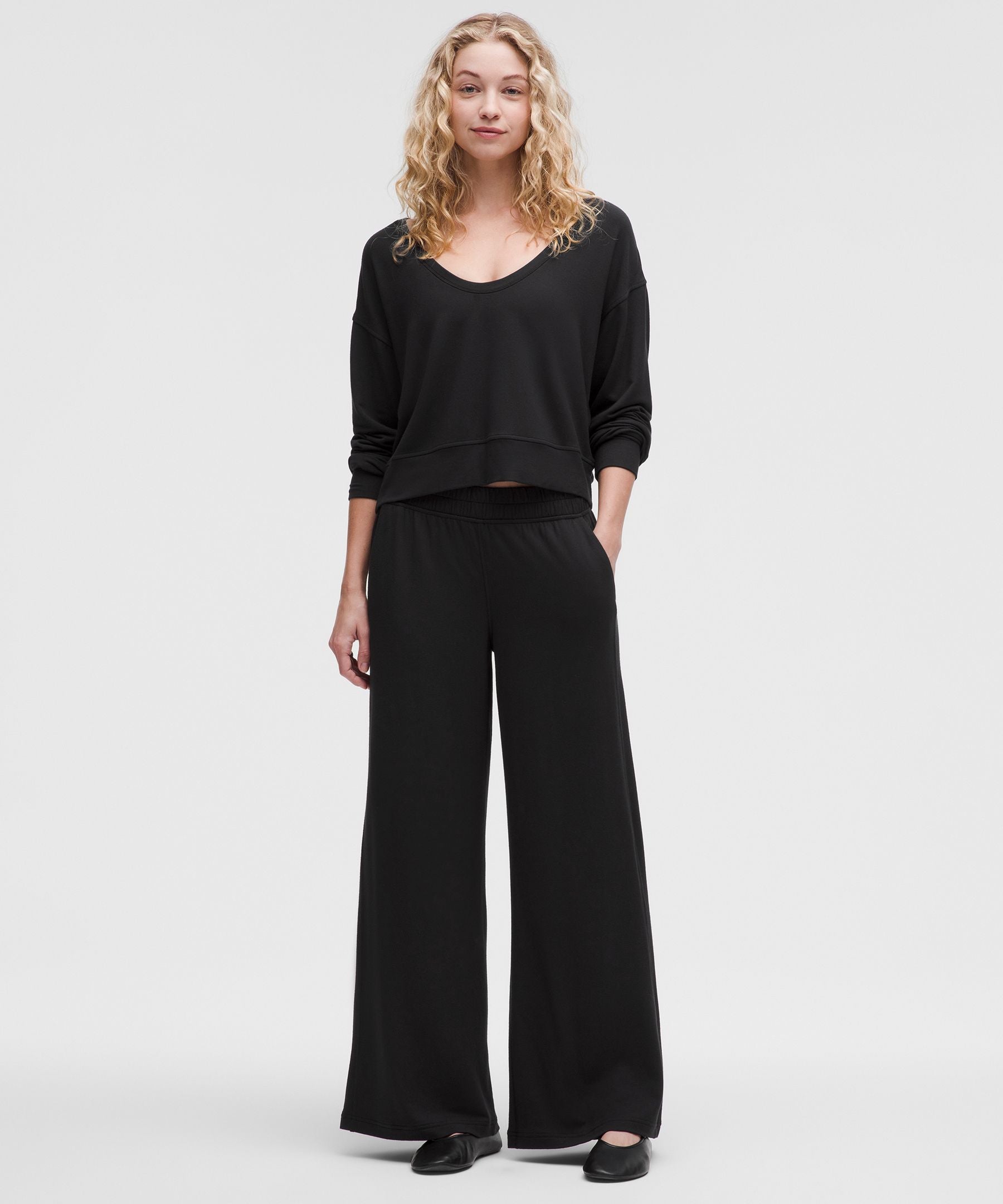 BeCalm Scoop-Neck Pullover