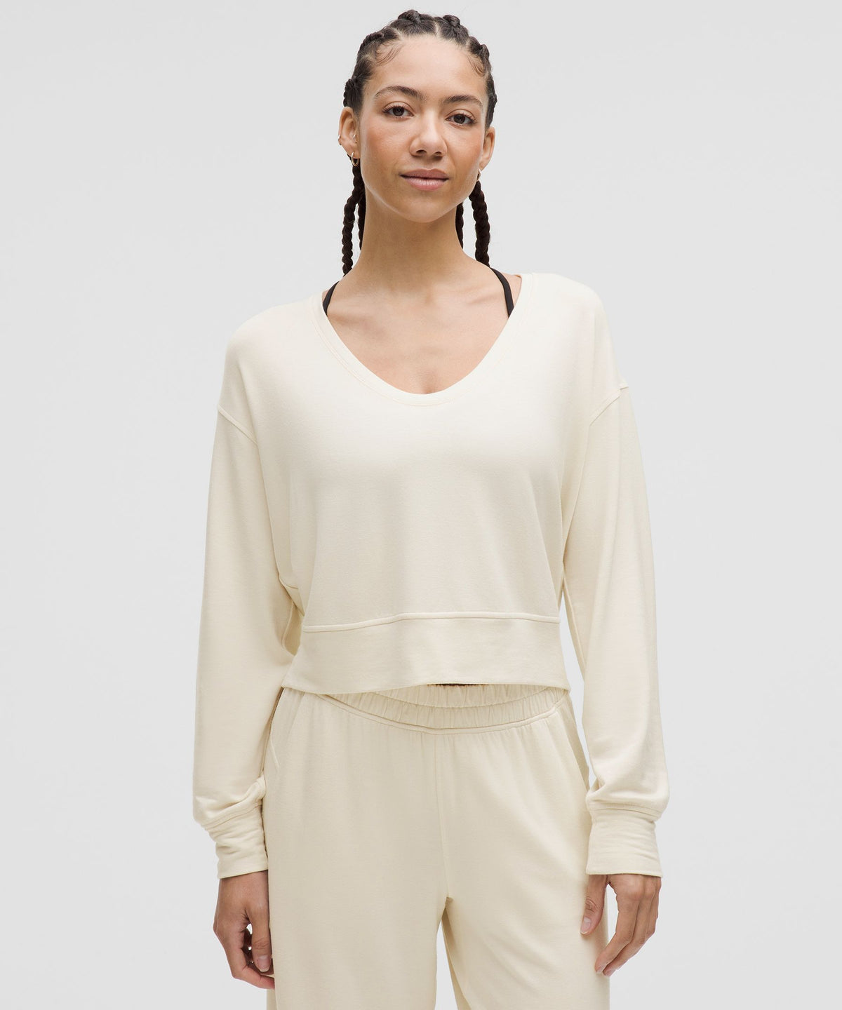 BeCalm Scoop-Neck Pullover