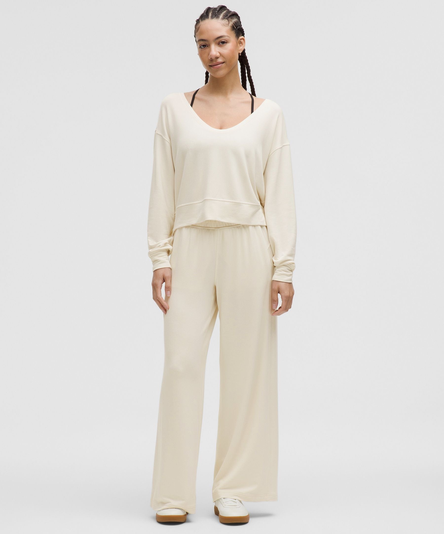 BeCalm Scoop-Neck Pullover