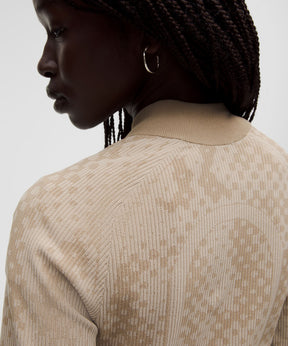 Two-Tone Fitted Full-Zip Sweater *SLNSH Collection