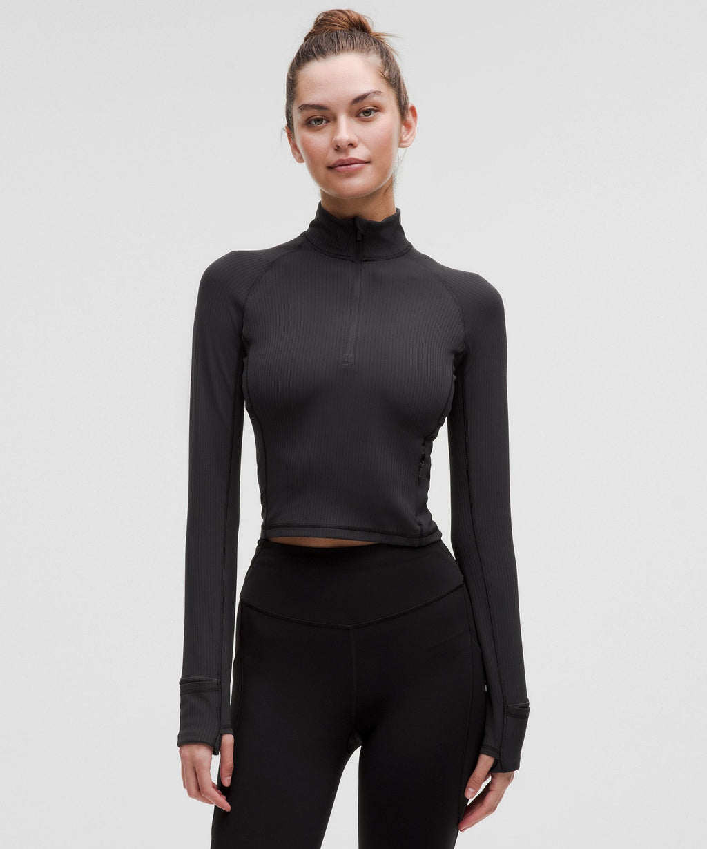 It's Rulu Ribbed Cropped Half Zip *Updated