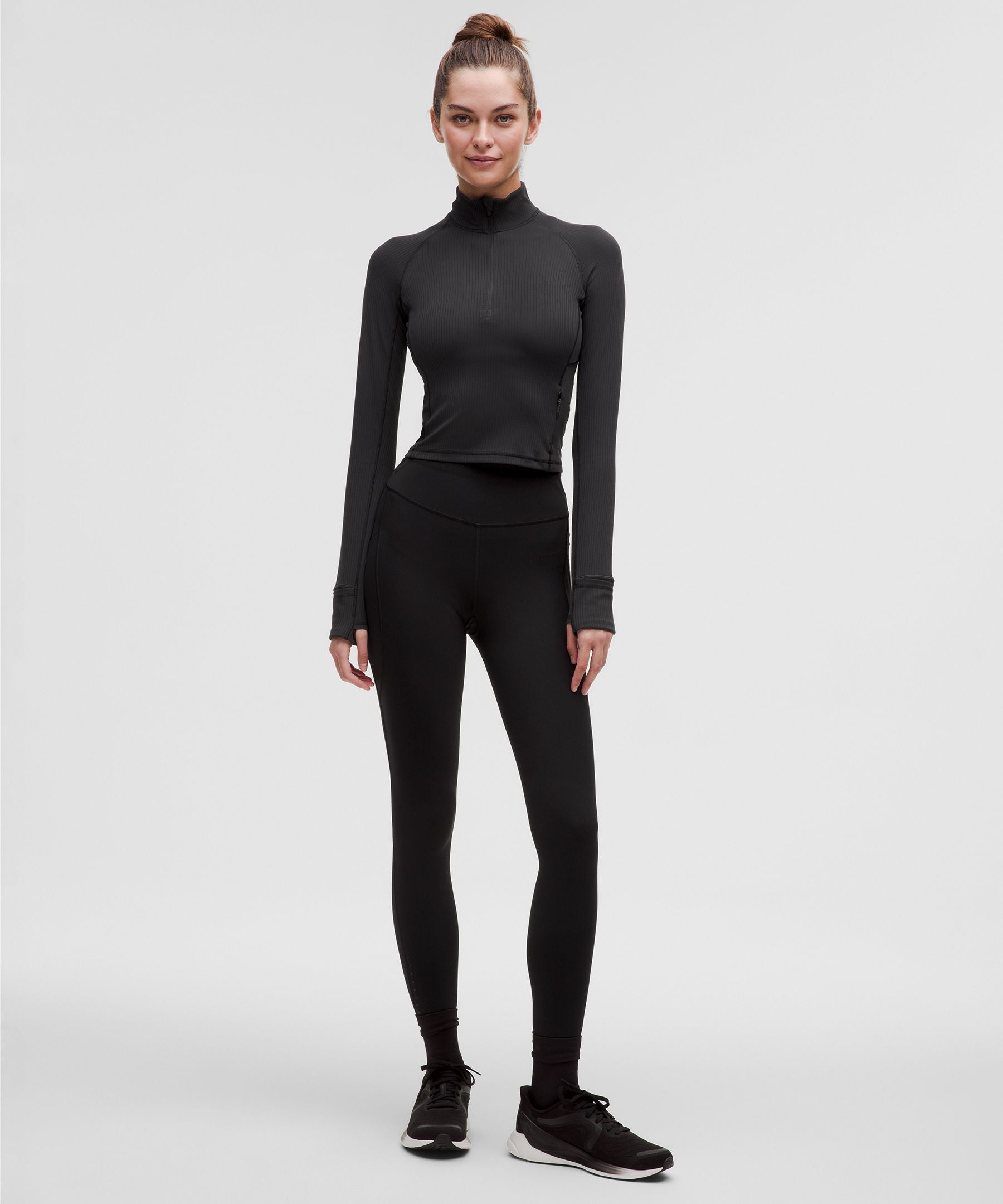 It's Rulu Ribbed Cropped Half Zip *Updated