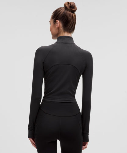 It's Rulu Ribbed Cropped Half Zip *Updated