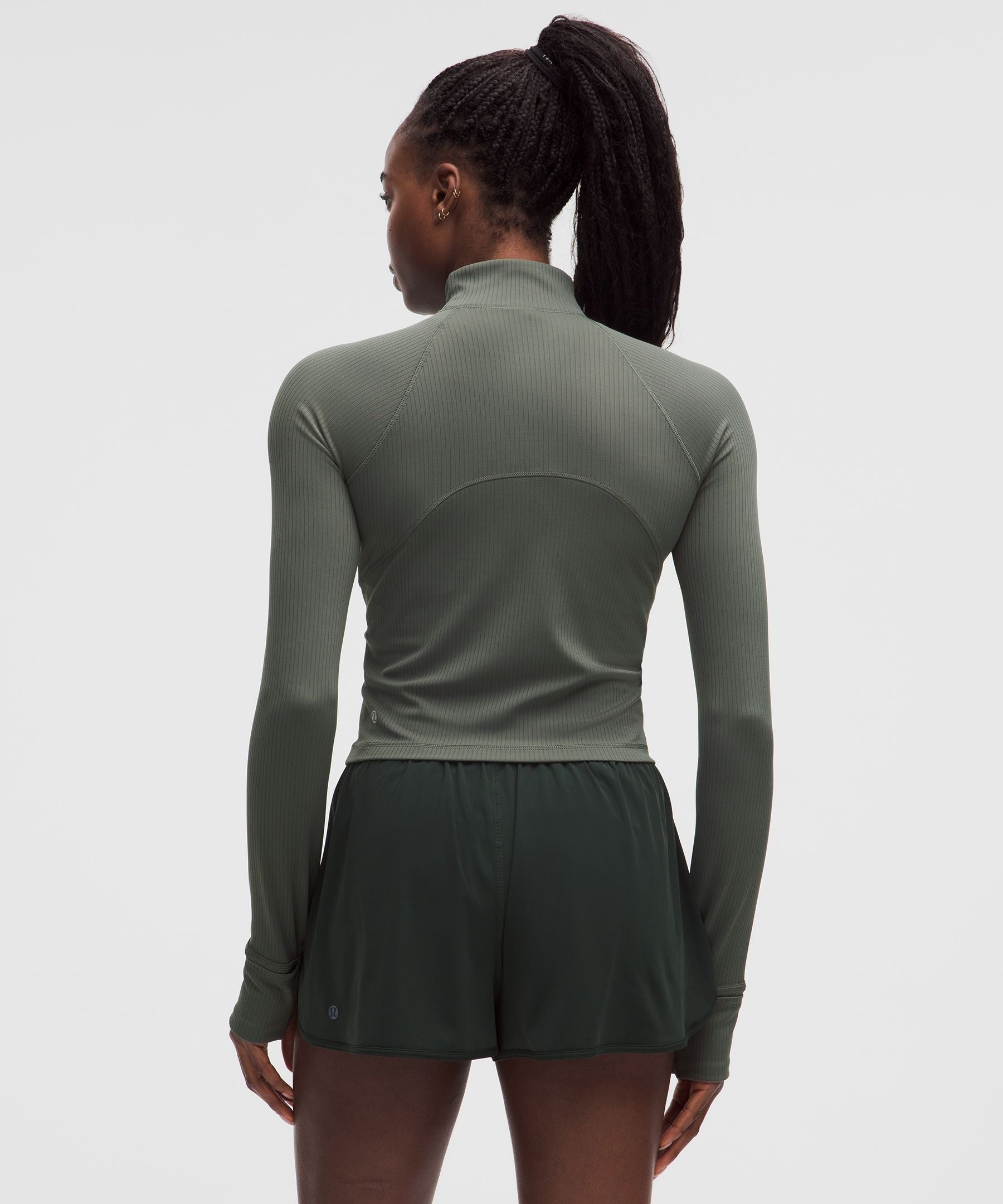 It's Rulu Ribbed Cropped Half Zip *Updated
