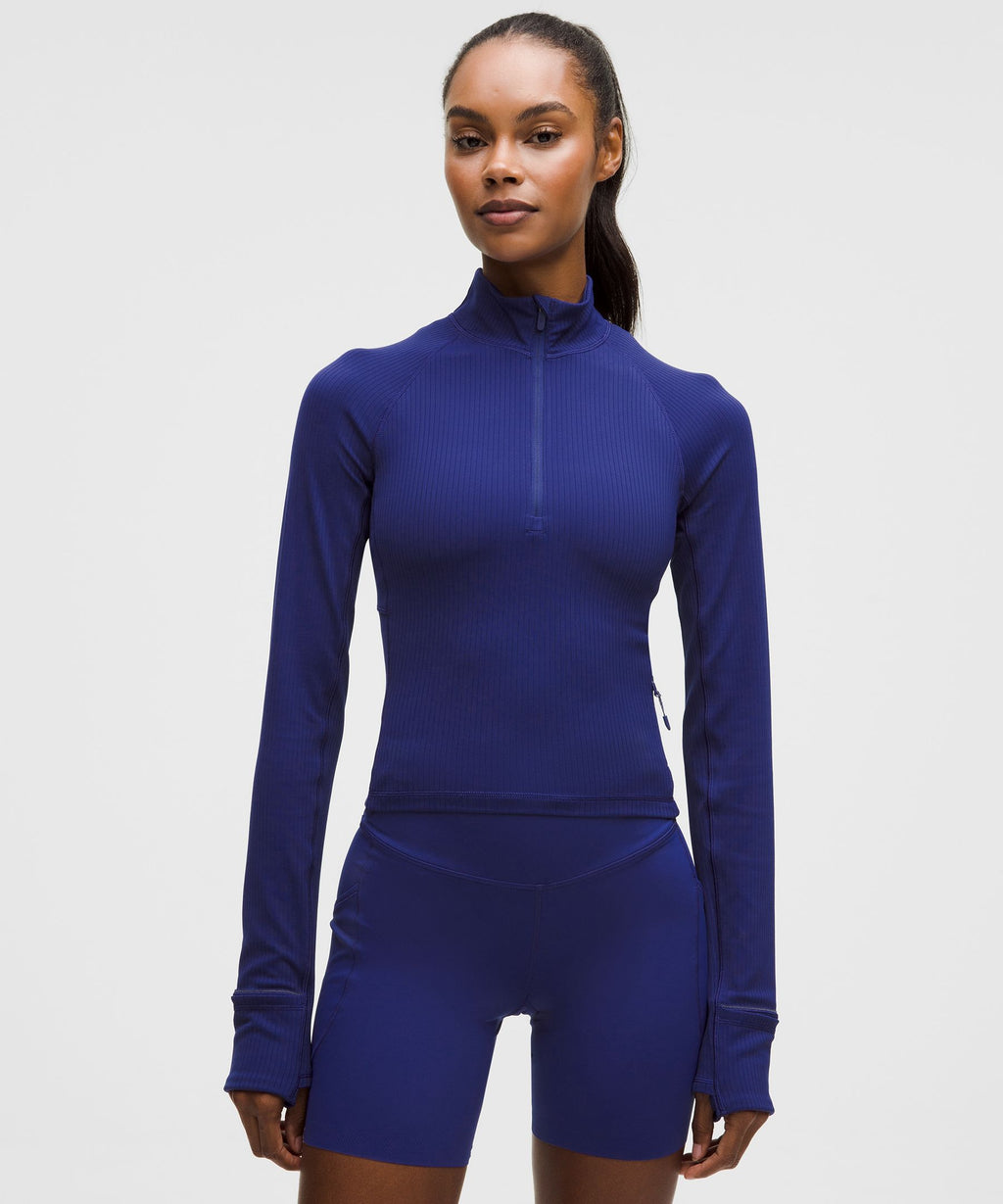 It's Rulu Ribbed Cropped Half Zip *Updated