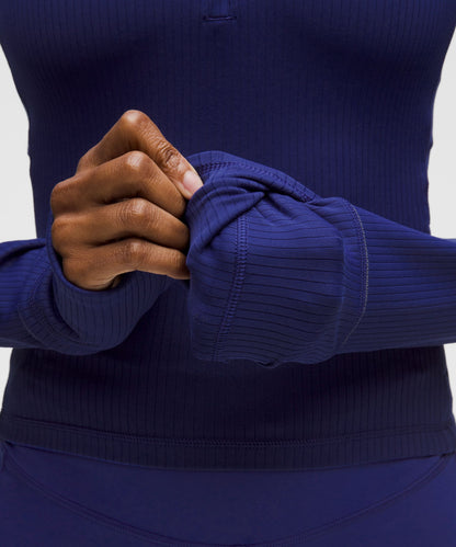 It's Rulu Ribbed Cropped Half Zip *Updated