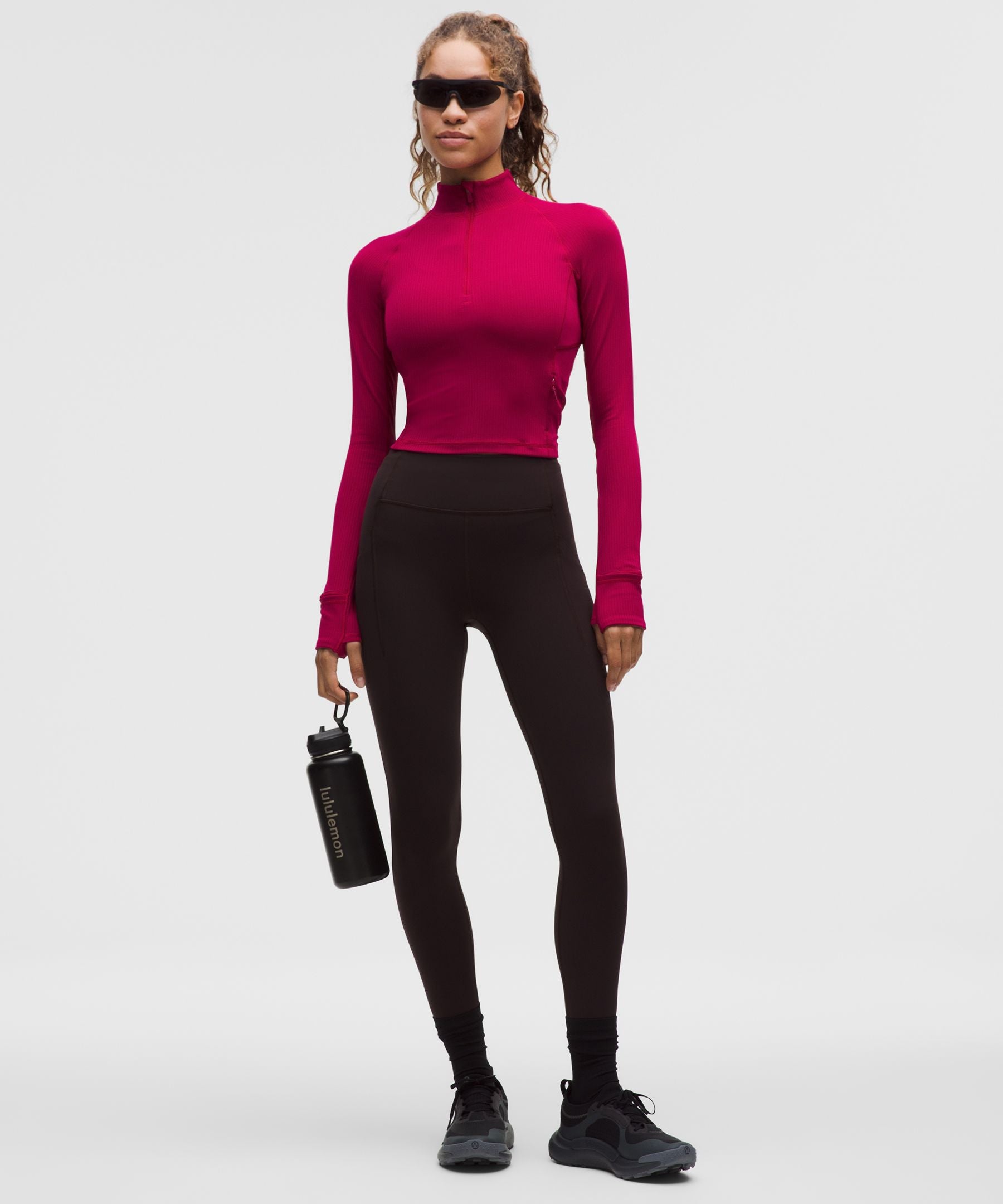 It's Rulu Ribbed Cropped Half Zip *Updated