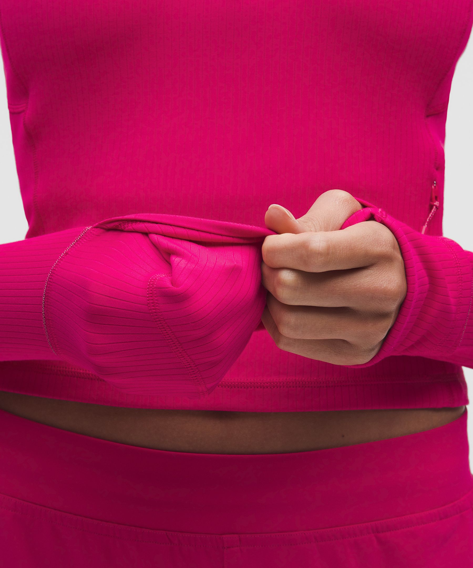 It's Rulu Ribbed Cropped Half Zip *Updated