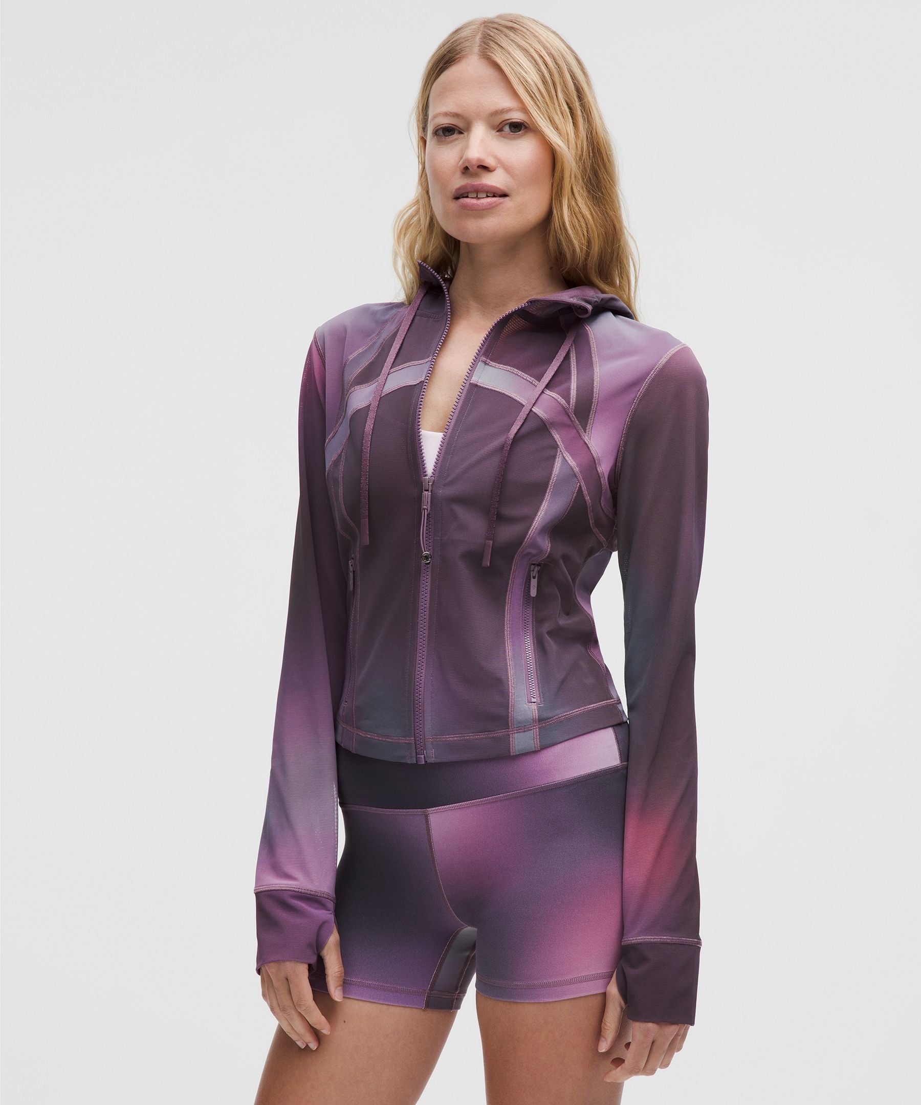 Define Cropped Hooded Jacket *Mesh