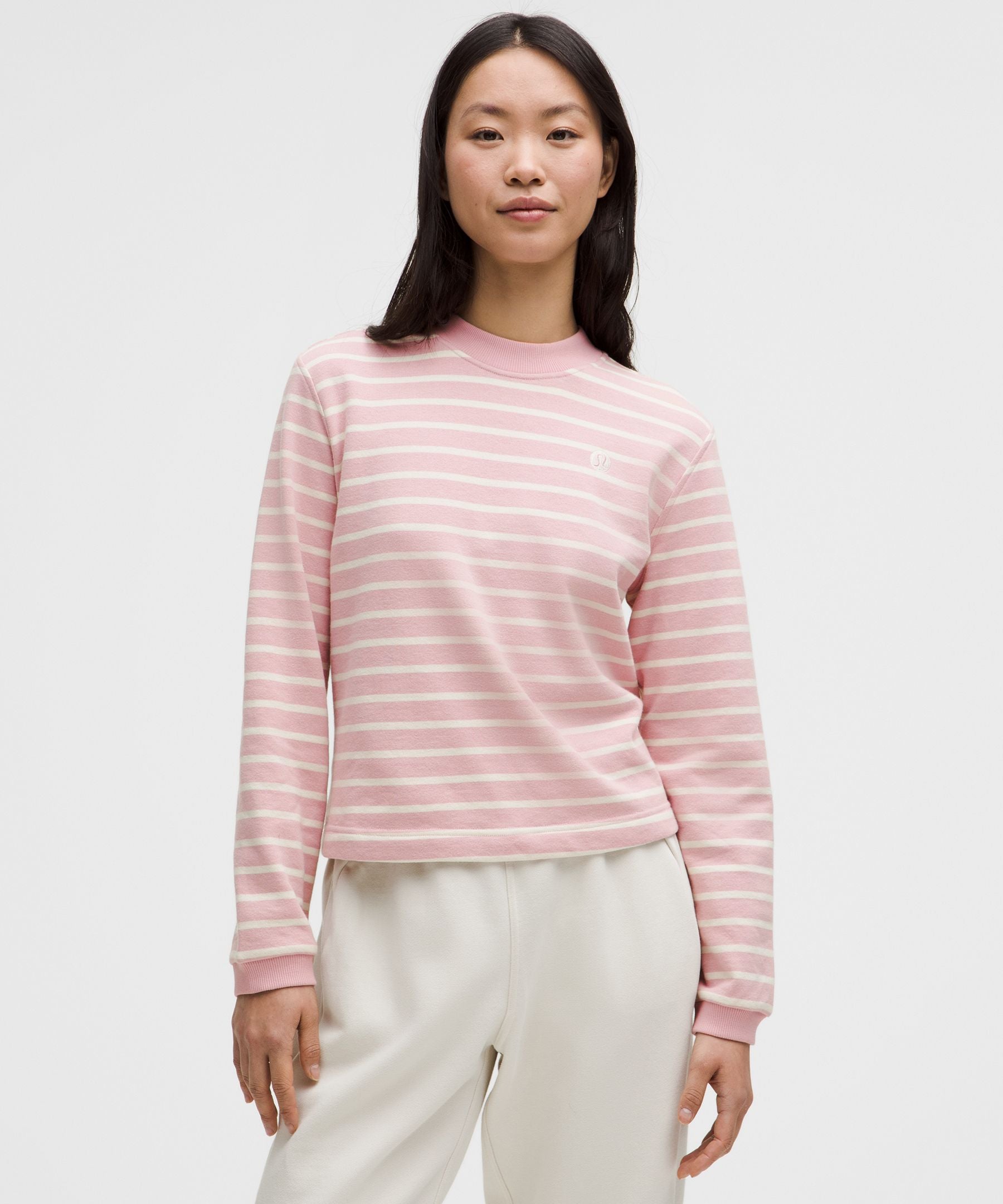 Cotton French Terry Crewneck Pullover