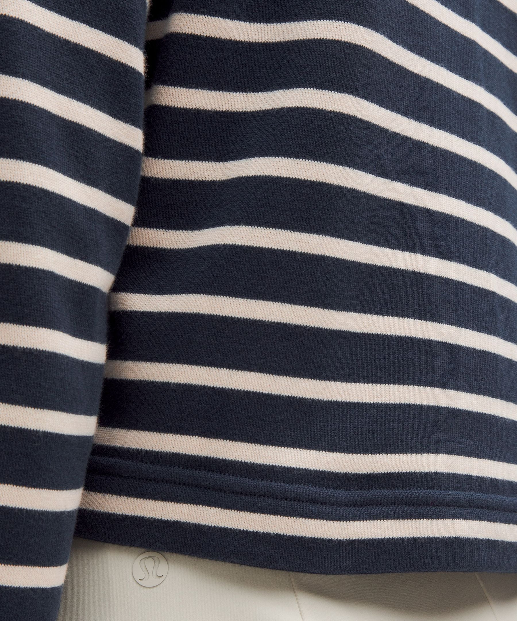 Cotton French Terry Cropped Half Zip