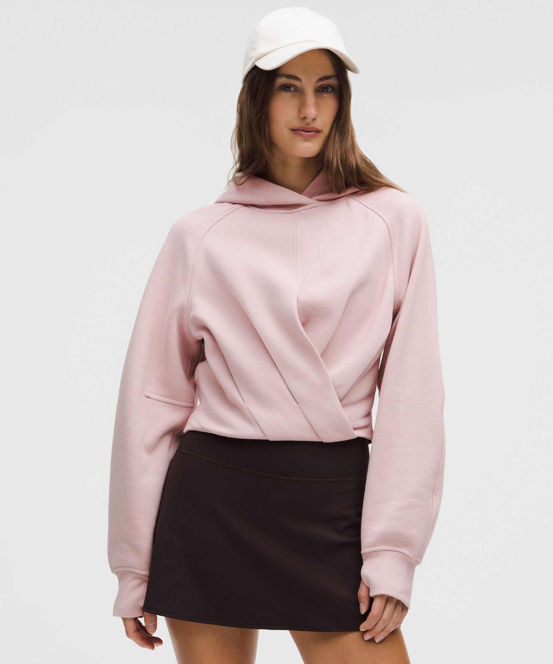 Scuba Cropped Wrap Pullover Hoodie