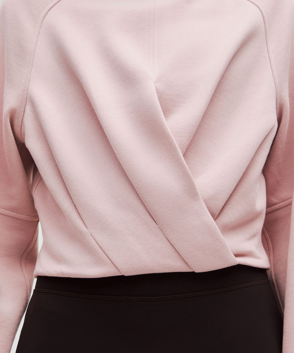Scuba Cropped Wrap Pullover Hoodie