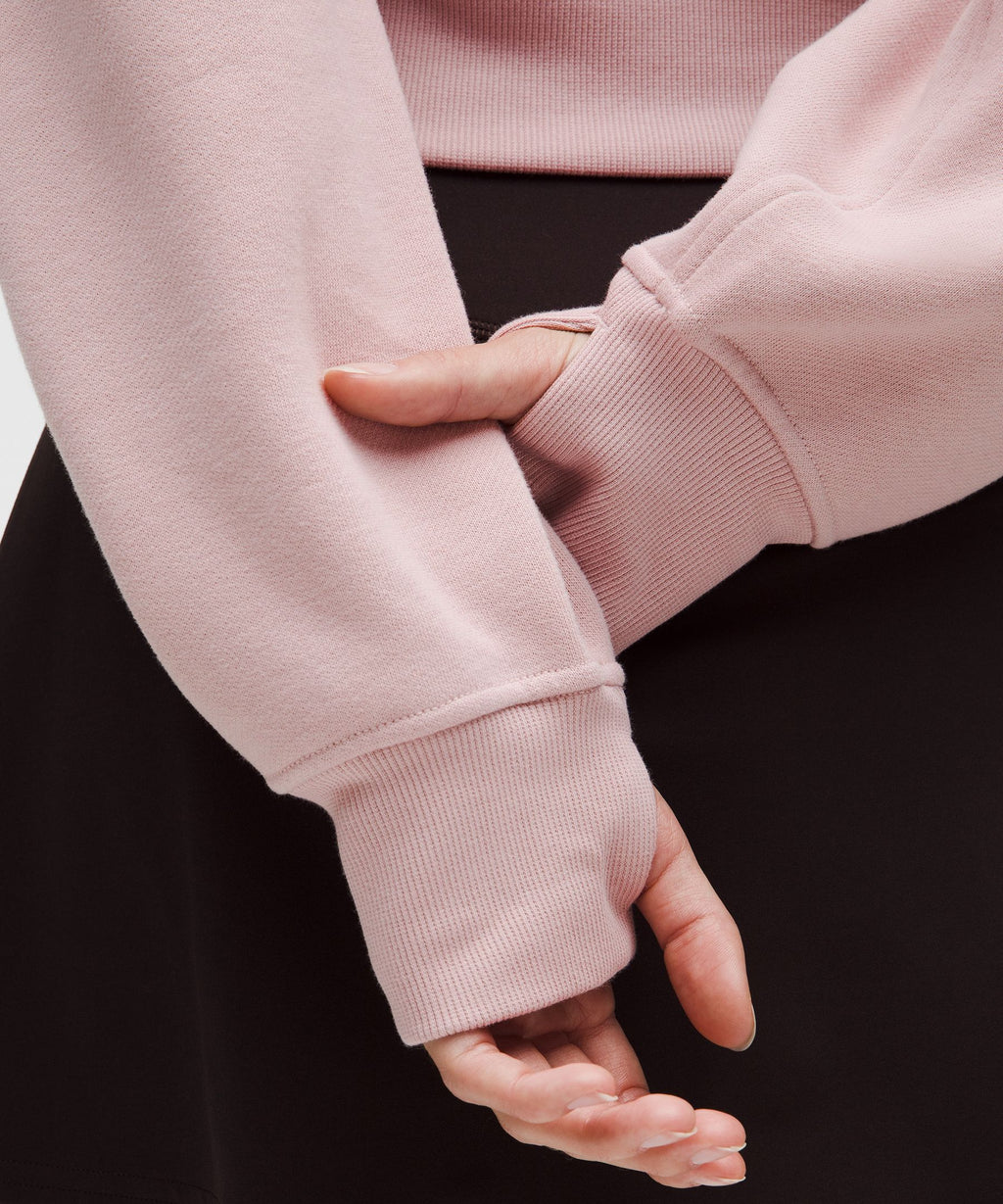 Scuba Cropped Wrap Pullover Hoodie