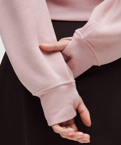 Scuba Cropped Wrap Pullover Hoodie