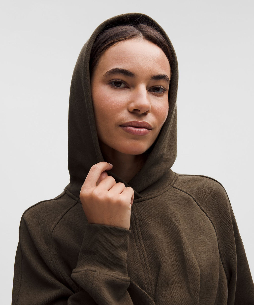 Scuba Cropped Wrap Pullover Hoodie