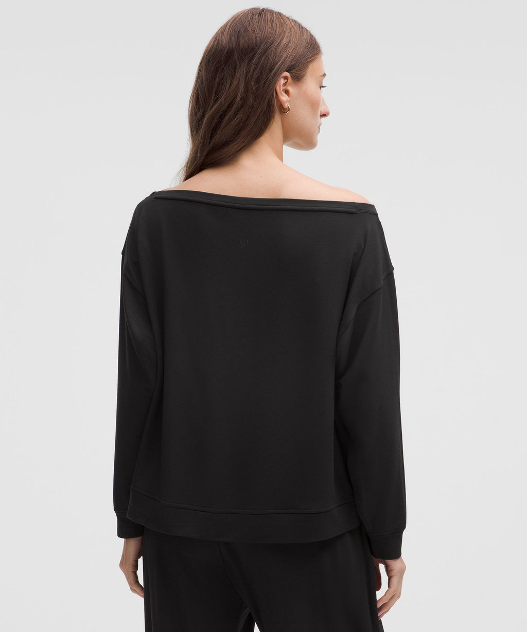 BeCalm Oversized Boatneck Long-Sleeve Shirt