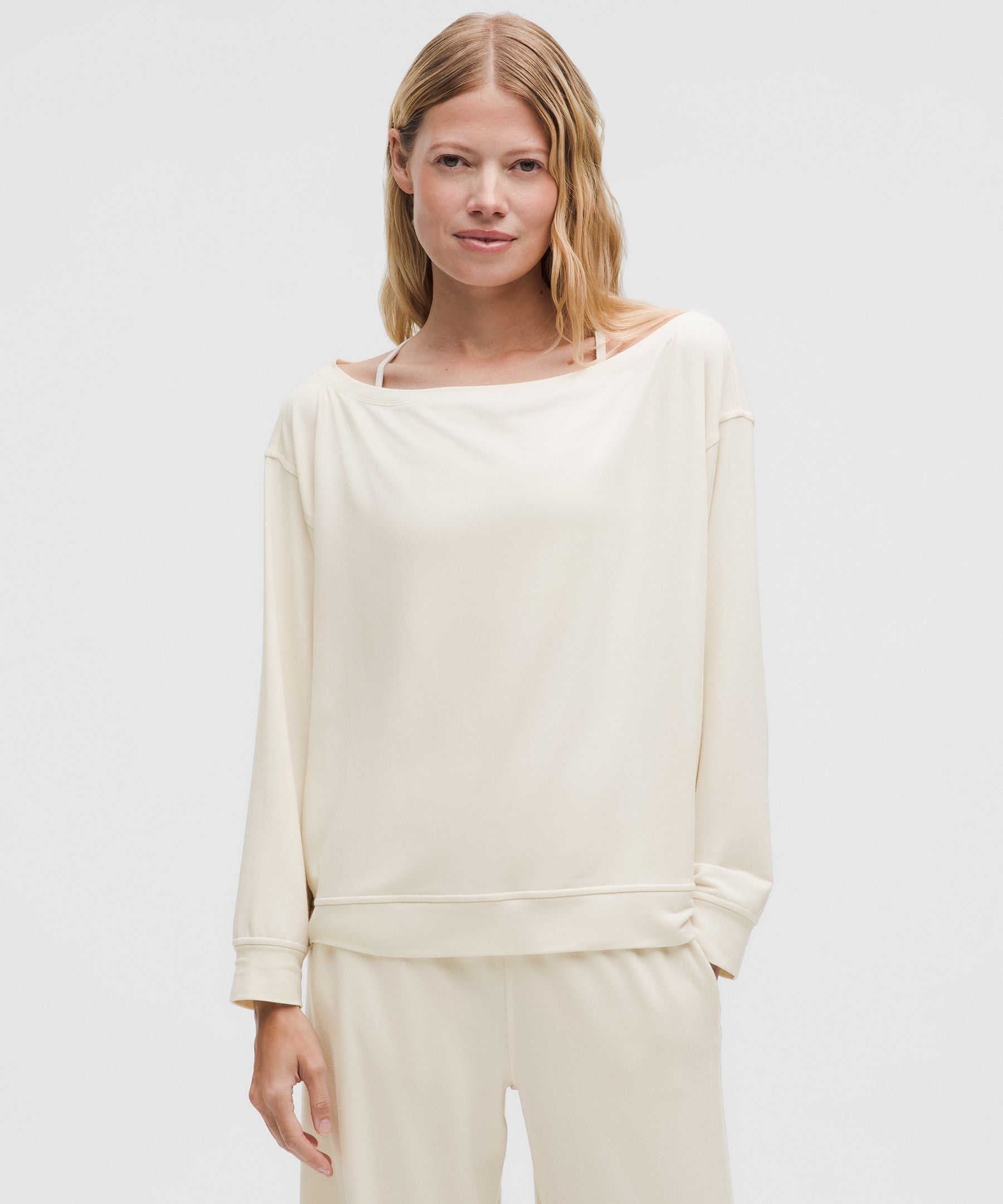 BeCalm Oversized Boatneck Long-Sleeve Shirt
