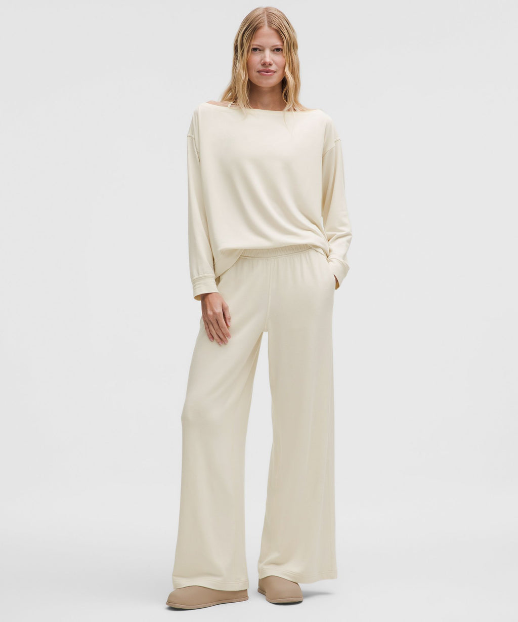 BeCalm Oversized Boatneck Long-Sleeve Shirt