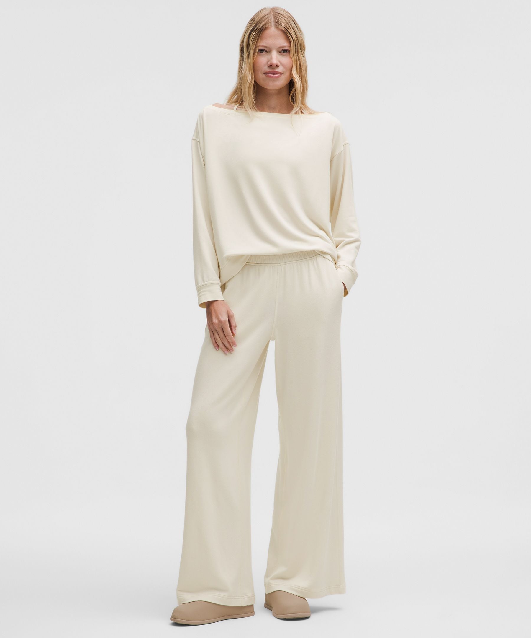 BeCalm Oversized Boatneck Long-Sleeve Shirt