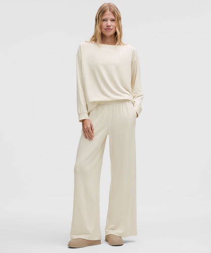 BeCalm Oversized Boatneck Long-Sleeve Shirt