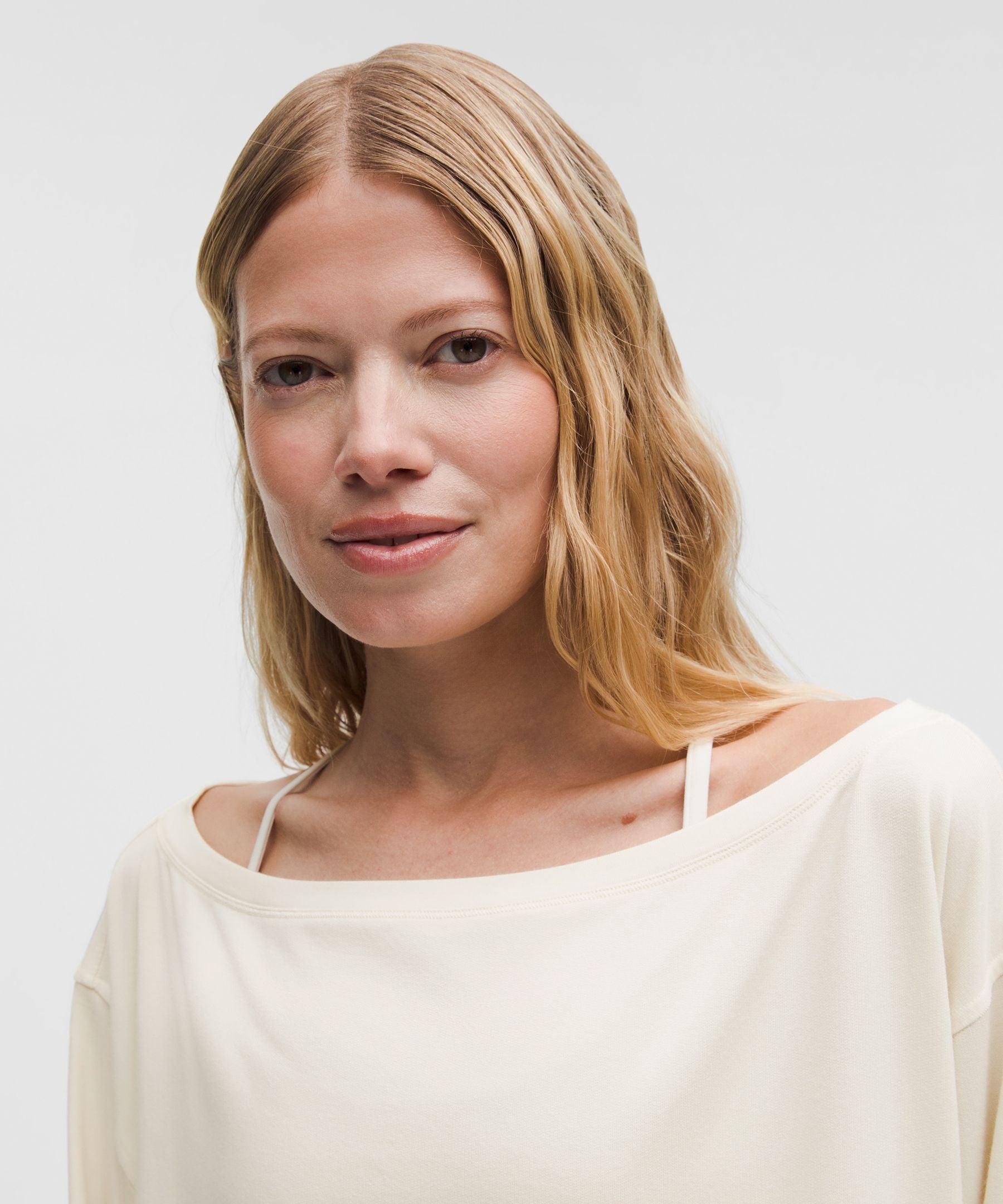 BeCalm Oversized Boatneck Long-Sleeve Shirt